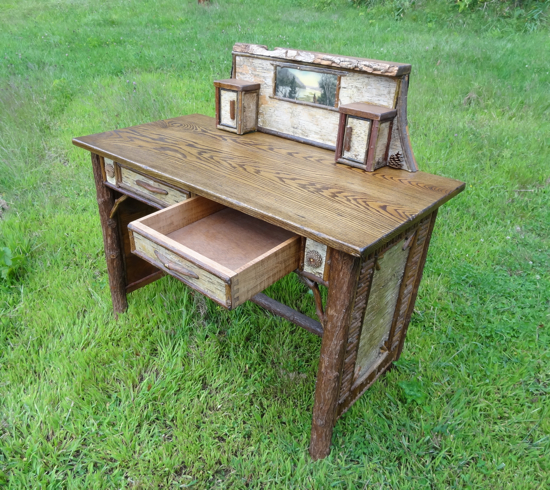 rustic desk, Adirondack rustic furniture